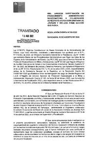 Resolución Exenta 219 del 10-08-2022 sanción a Corp. Desarr.Soc.Asoc.Crist. De Jovenes