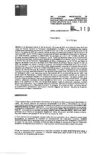 Resolución Exenta 119 del 03-02-2023 sanción a Aldeas Infantiles Sos Chile