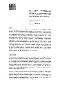 Resolución Exenta 186 del 18-08-2022 sanción a Corporación Servicio Paz Y Justicia - Serpaj Chile