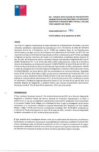 Resolución Exenta 182 del 26-09-2022 sanción a Fundación Niño Y Patria
